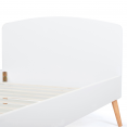 Lit simple scandinave 90 x 190 CM SOREN bois et blanc