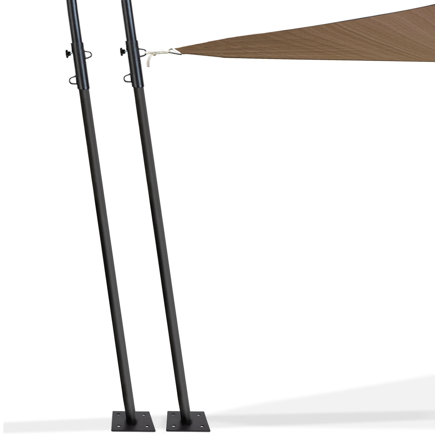 Mâts réglables de fixation pour voile d’ombrage x2