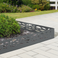 Bordurette de jardin x5 acier ajouré gris anthracite flexible L. 5 x H. 0.16 M