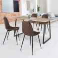 Table à manger ROSALIE 6 personnes design industriel 150 cm