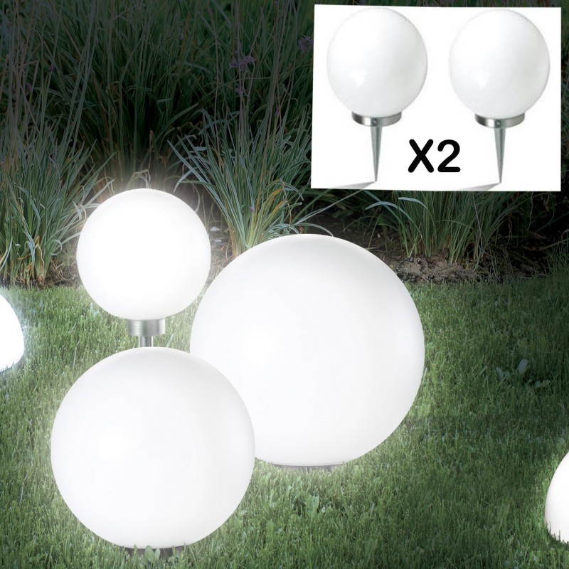 Solaire Led 15 Extérieure Et Boule Cm Eclairage Lampe X2 Décoration 8nwvNym0O