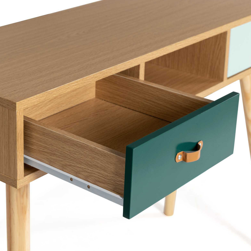 Console meuble scandinave en bois 2 étagères sur CDC Design