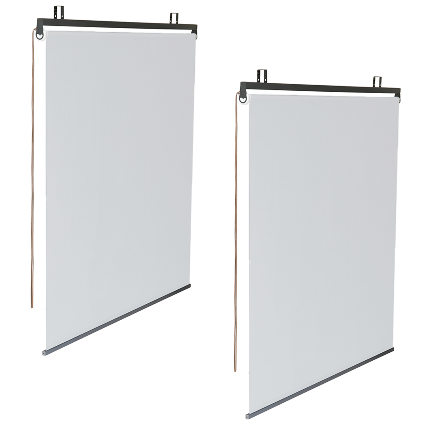 Stores Enrouleurs Pour Pergola - Lot De 2 Gris Anthracite 124x225 Cm - Protection Soleil Et Intimité