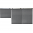 Lot de 3 stores enrouleurs tamisants L.124 x H. 225 CM pour pergola gris anthracite