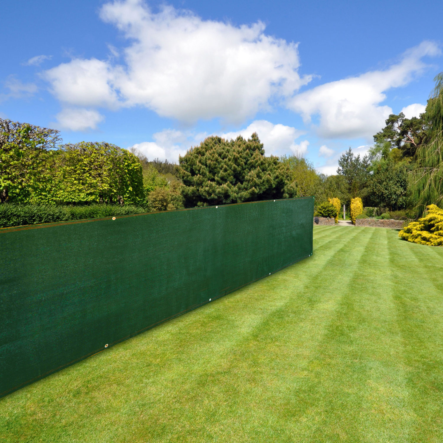 Brise-Vue Renforcé Vert 1,80 M X 10 M 220 G/m² – Haie Artificielle Occultante 95 %, Œillets Métal Tous Les 1 M, Ultra Résistant Jardin Terrasse