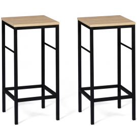 Lot de 2 tabourets de bar DETROIT design industriel Lot de 2 tabourets de bar DETROIT design industriel