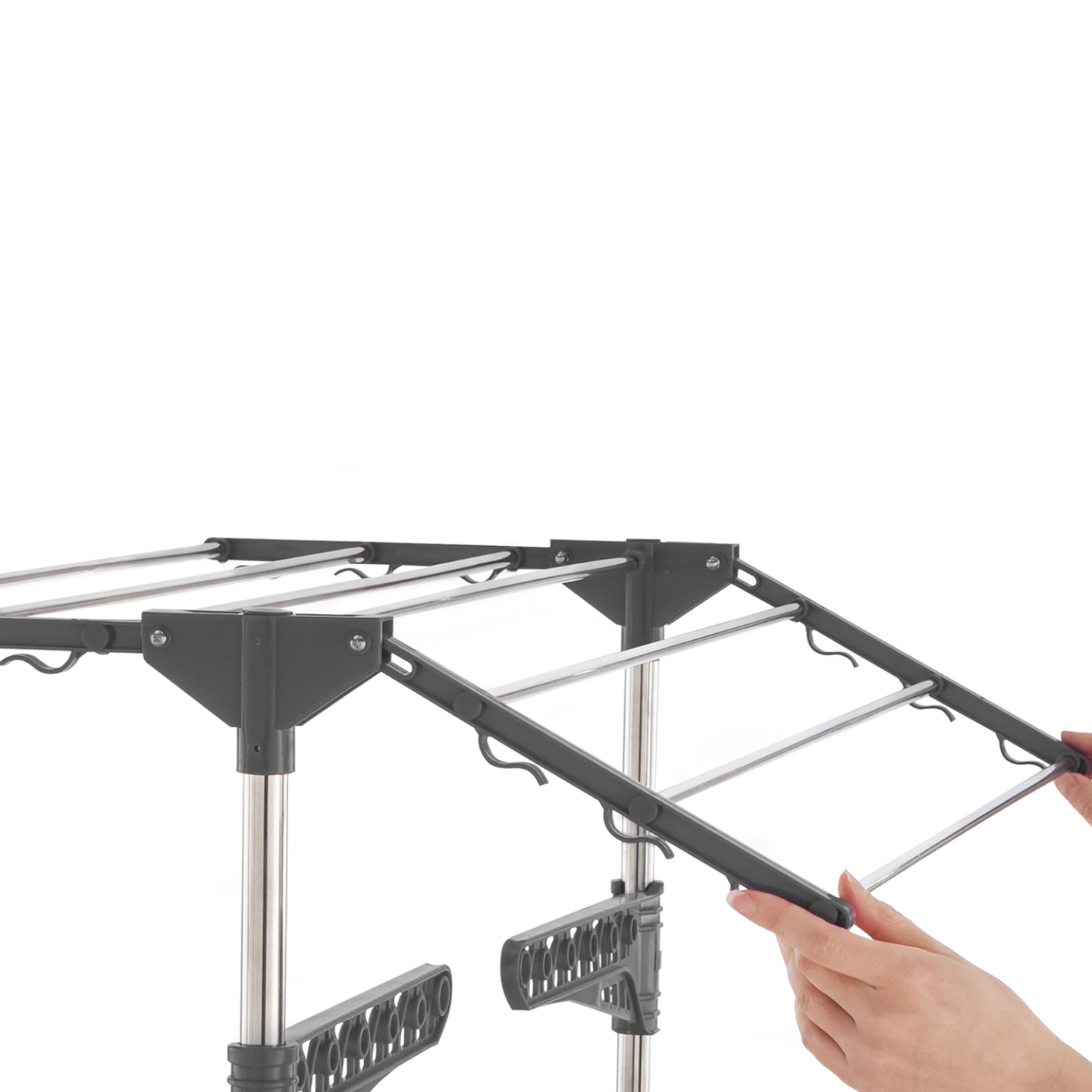 Tendedero Plegable De Acero Inoxidable - Perchero Para Ropa, Ahorra Espacio, Estable, Para Interior/exterior