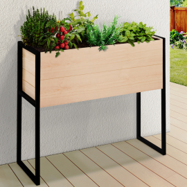 Jardinière Blanc 100x50x50 Cm Bois De Pin Massif Vidaxl à Prix Carrefour