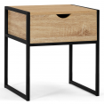 Tête de lit 145 CM + 2 tables de chevet DETROIT design industriel