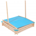 Bac à sable KIDS bois avec toit ouvrant bleu