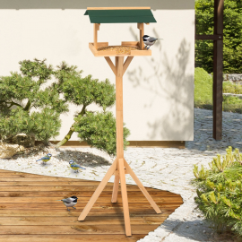 Mangeoire à oiseaux sur pied en bois nichoir extérieur 116 CM Mangeoire à oiseaux sur pied en bois nichoir extérieur 116 CM