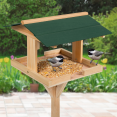 Mangeoire à oiseaux sur pied en bois nichoir extérieur 116 CM
