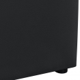 Lit coffre double AUSTIN avec sommier 140 x 190 CM PVC noir