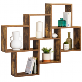 Etagère murale double position LUCAS bois effet vieilli Etagère murale double position LUCAS bois effet vieilli
