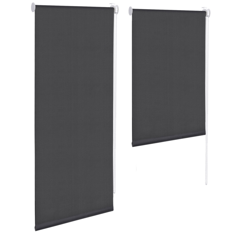 Lot de 2 stores enrouleurs thermiques l.45 x H. max 170 CM gris