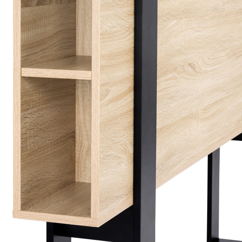 Tête De Lit Avec Rangement 160cm - Design Contemporain En Chêne Sonoma Pour Chambre à Coucher