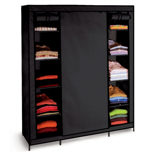 Armoire en tissu noir pas cher