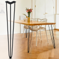 Lot de 4 pieds épingle 71 cm pour table design industriel