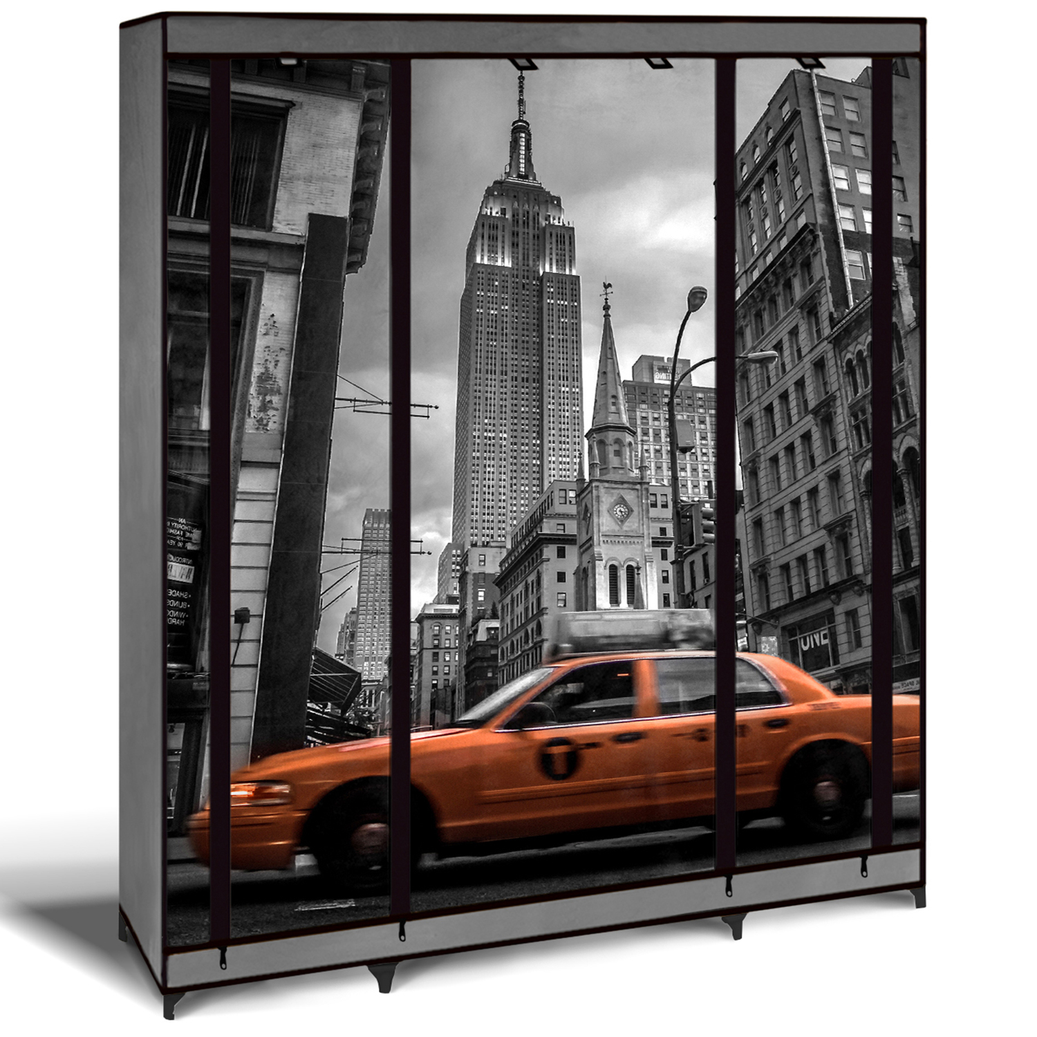 Dressing armoire en tissu imprimé New York