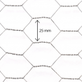 Grillage 25mm 1x25M maille hexagonale 0,7x25mm