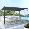 Pergola CEFALU lames orientables gris anthracite 3x4 M