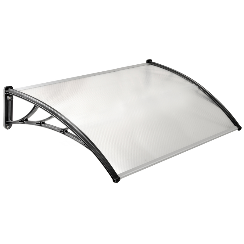 Auvent de porte polycarbonate 80x120 cm