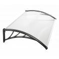 Auvent de porte marquise d'accueil 80 x 120 CM polycarbonate