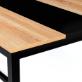 Table à manger DOVER 8 personnes bande centrale noire design industriel 180 cm