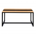 Table à manger DOVER 8 personnes bande centrale noire design industriel 180 cm
