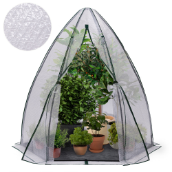 14937 - Serra per lo svernamento delle piante con telo a bolle d'aria Serre d'hivernage dôme bâche bulle 160 x 160 x 180 cm maxi chaleur balcon et terrasse