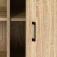 Buffet 2 portes DETROIT avec étagère design industriel 100 cm