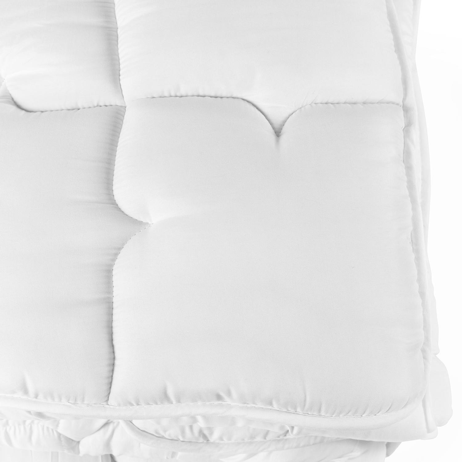 Pack linge de lit Microfibre - 1 Couette chaude 220x240 cm + 2 Oreillers  60x60 cm blanc pas cher 