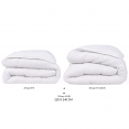 Couette 220x240 CM NORA 4 saisons blanche 200gr + 300gr : 500gr