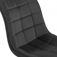 Lot de 4 chaises MADY en velours mix color bleu x2, gris clair, gris foncé