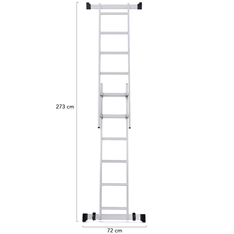 Échafaudage aluminium multifonction modulable avec roue 165cm