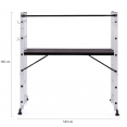 Échafaudage aluminium multifonctions modulable sur roues, hauteur 165 CM