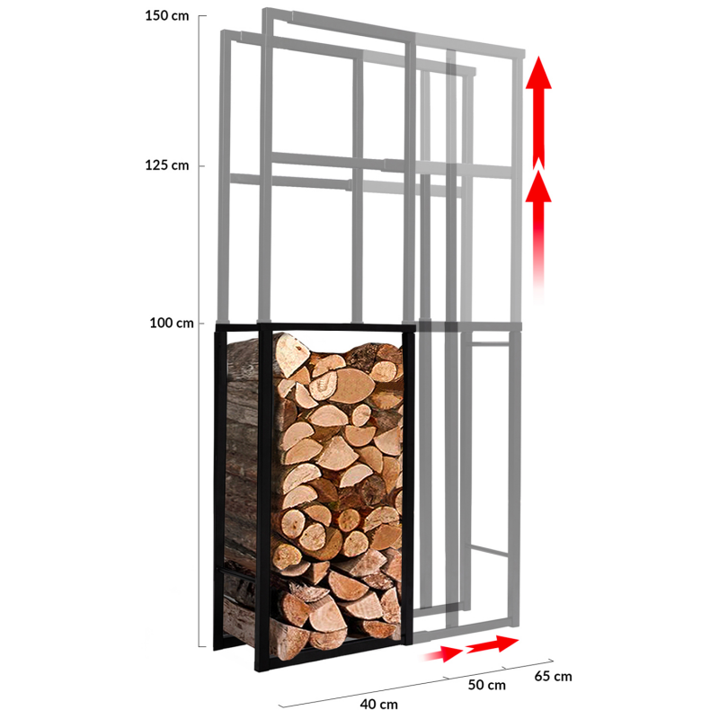 Range bûches intérieur décoratif 2 en 1 pas Cher en Ligne