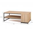 Table basse bar DETROIT design industriel