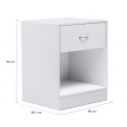 Lot de 2 tables de chevet OLGA bois blanc