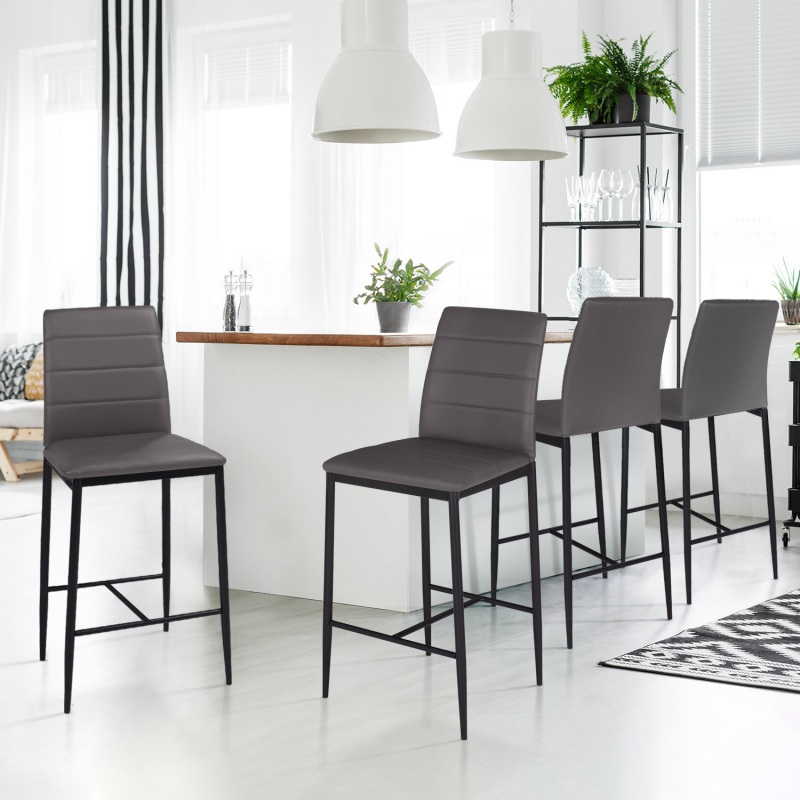 Lot De 4 Tabouret De Bar 65 Cm