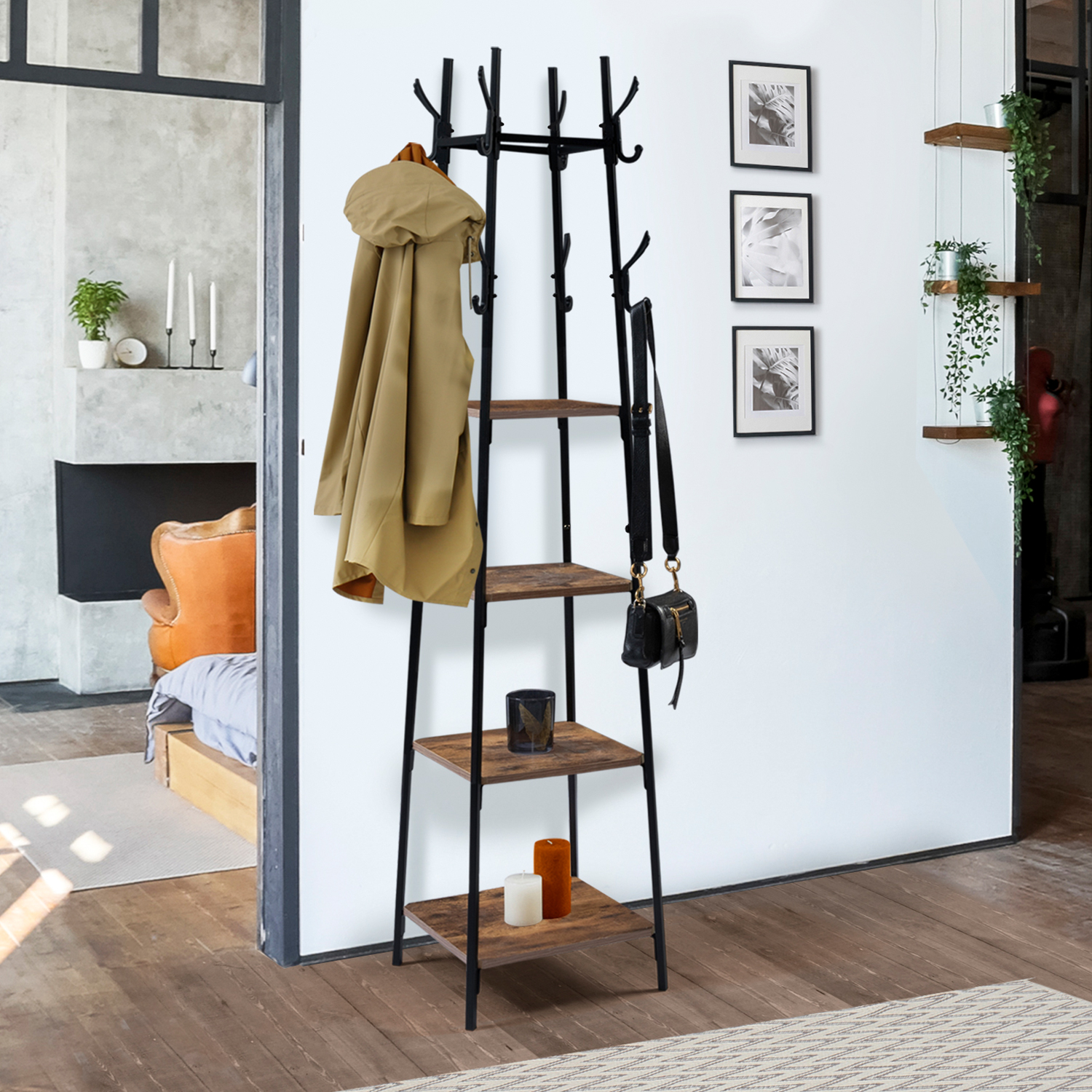 Porte-manteau industriel sur pieds