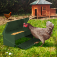 Mangeoire XL verte pour poules distributeur automatique à pédale en acier 5 KG