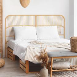 14862 - Testata effetto rattan 160 cm Tête de lit DEVI effet rotin 160 CM