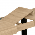 Table à manger extensible PHOENIX 10-12 personnes bois et noir 200-300 cm