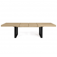 Table à manger extensible PHOENIX 10-12 personnes bois et noir 200-300 cm