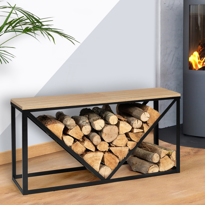 Porte bûche intérieur Support de bois de chauffage Étagère à Bois