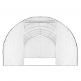 Serre tunnel de jardin 18M² blanche relevable avec moustiquaire