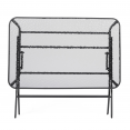Table de jardin pliante VENISE 110 cm en acier et verre trempé