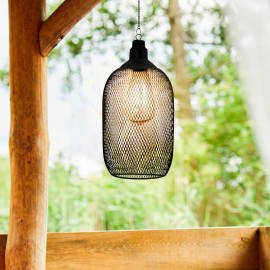 Lampe solaire filaire métal DIAM 15 CM