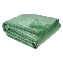 Bâche de rechange 140 gr/m² pour serre 12M² verte avec moustiquaire